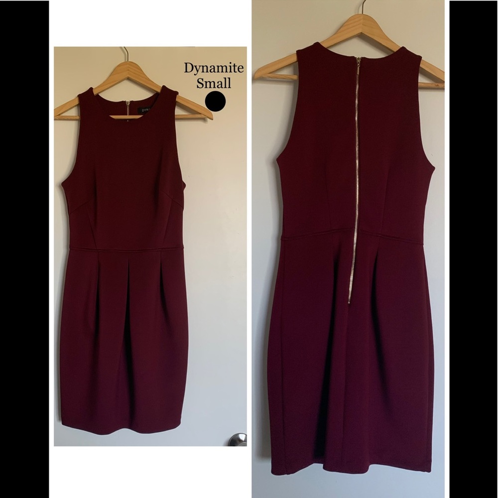 Dynamite Burgundy Mini Dress